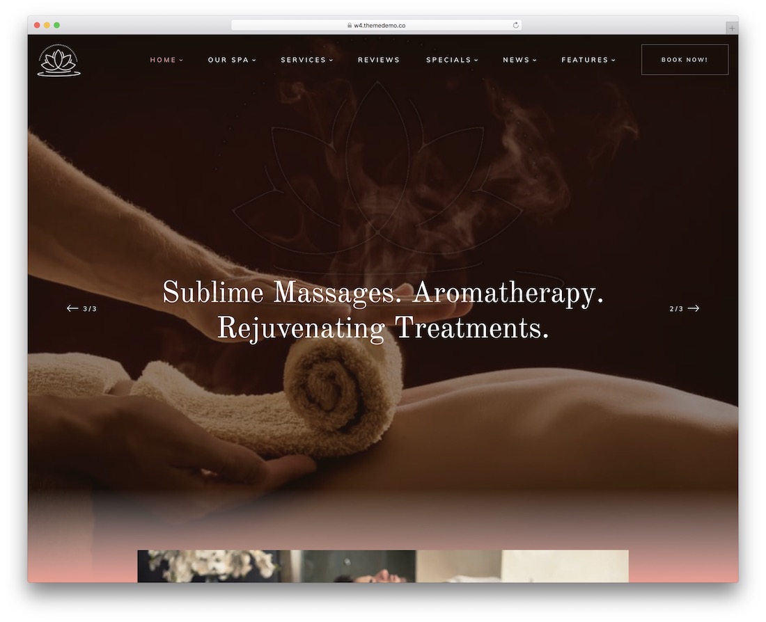 rela spa massage wordpress theme