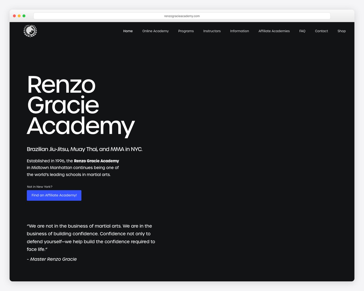 renzo gracie academy website