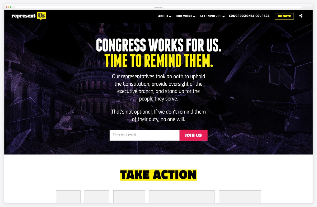 representus anti-corruption nonpartisan political website example