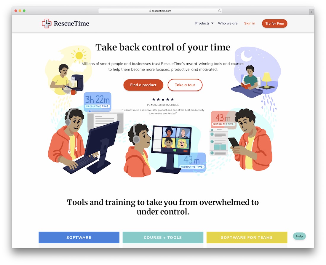 rescuetime free time tracking productivity tool
