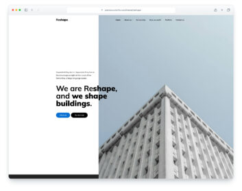 Reshape website template