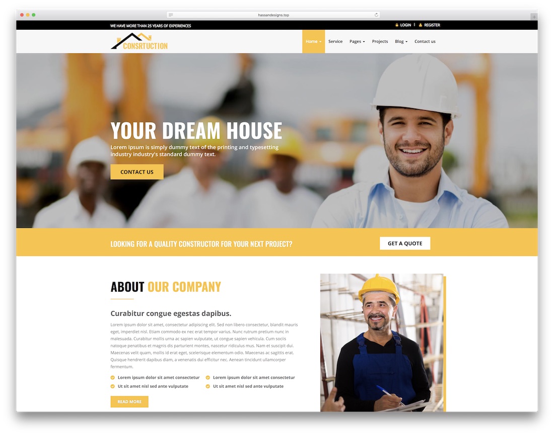 responsive html construction company template