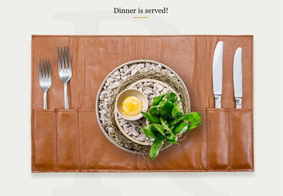 Beautiful visuals for restaurant websites