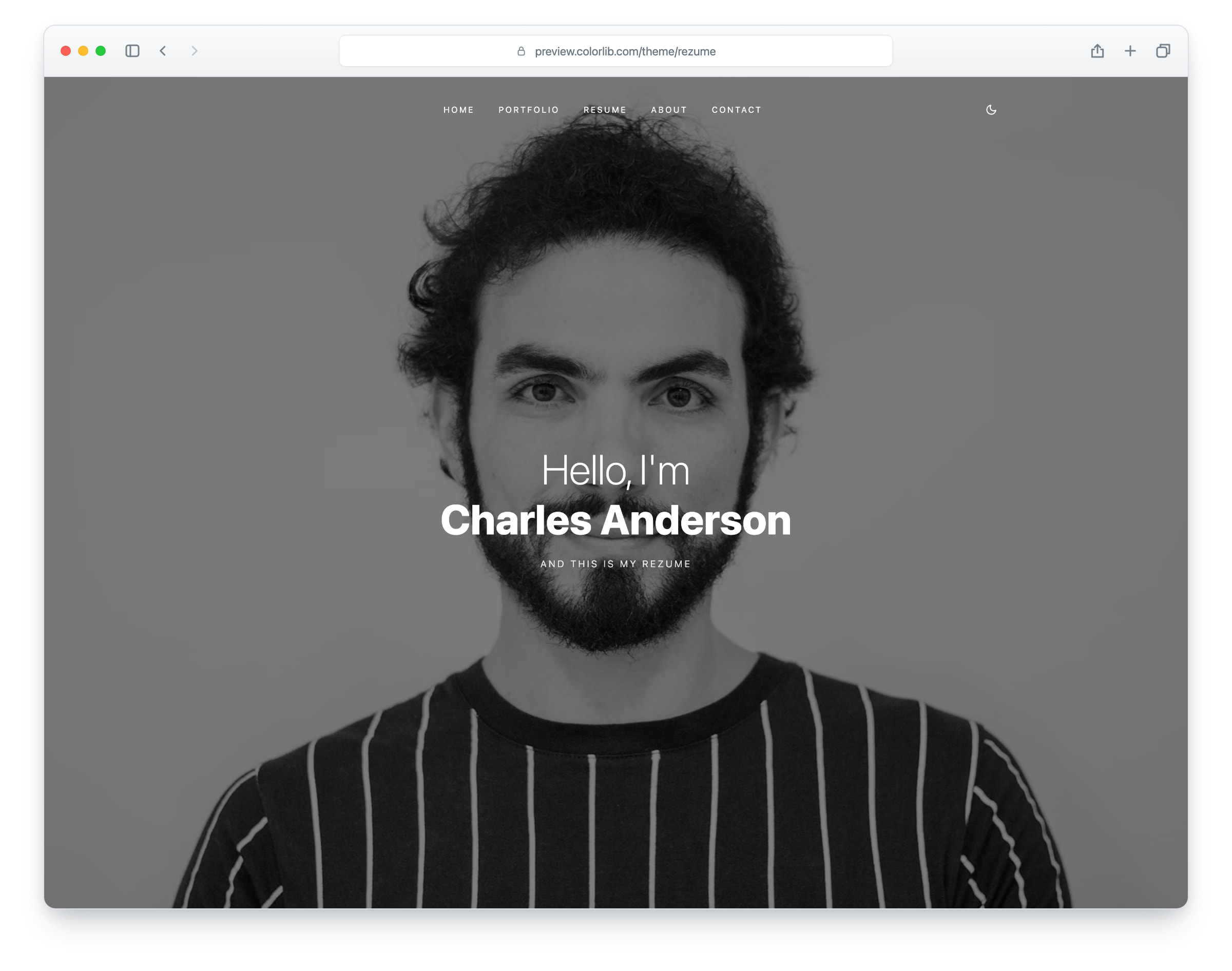 Rezume website template
