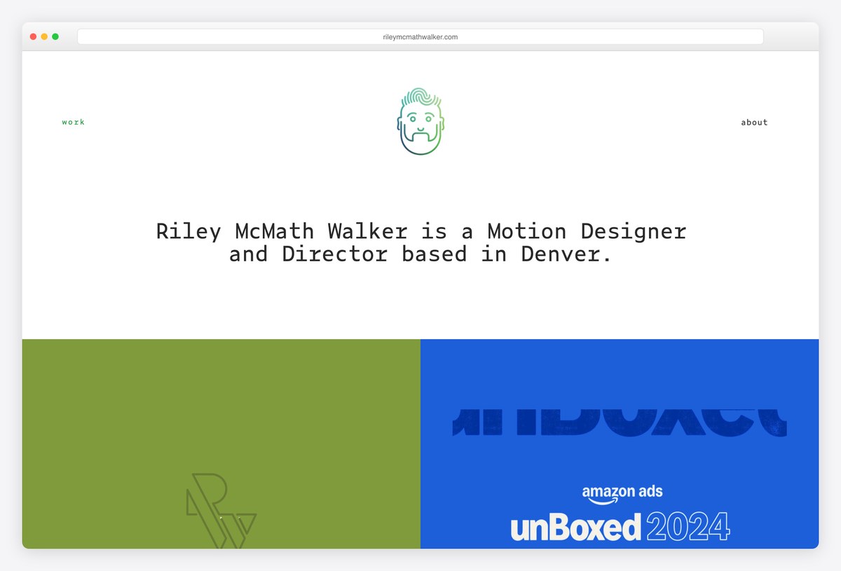 Riley McMath Walker motion designer portfolio website
