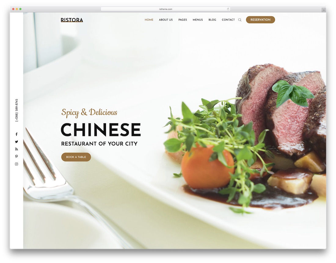 ristora food website template
