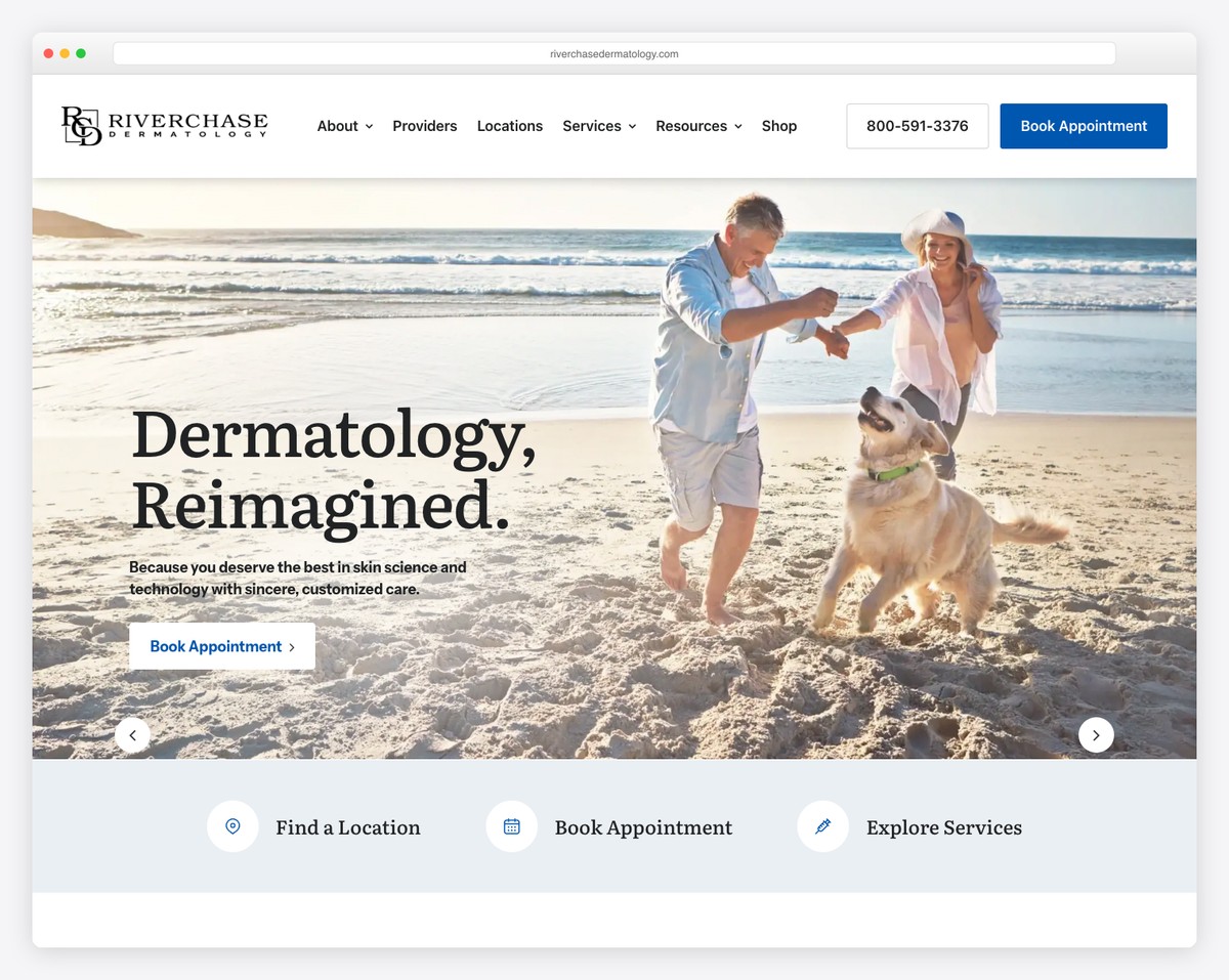 riverchase dermatology website example