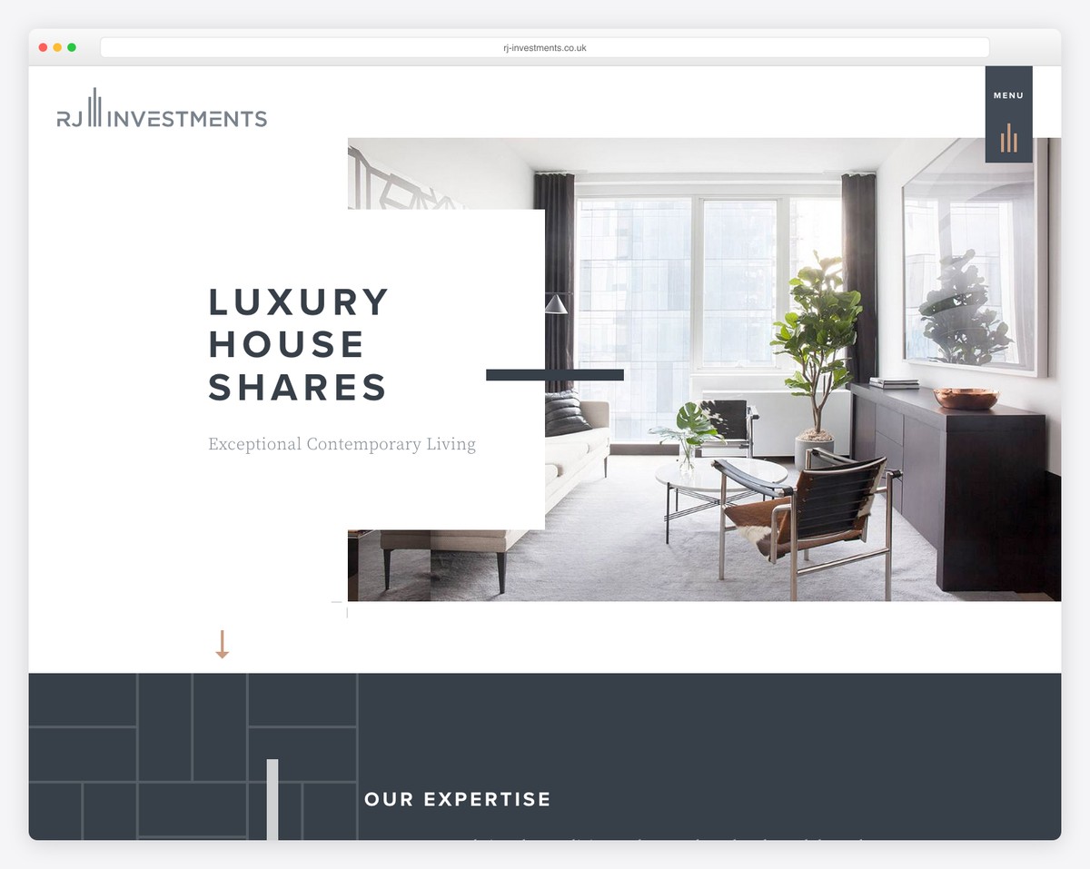 RJ Investments website design
