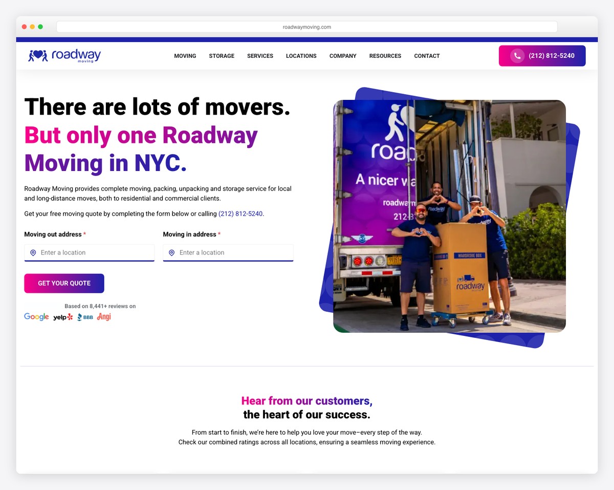 roadway moving manhattan website