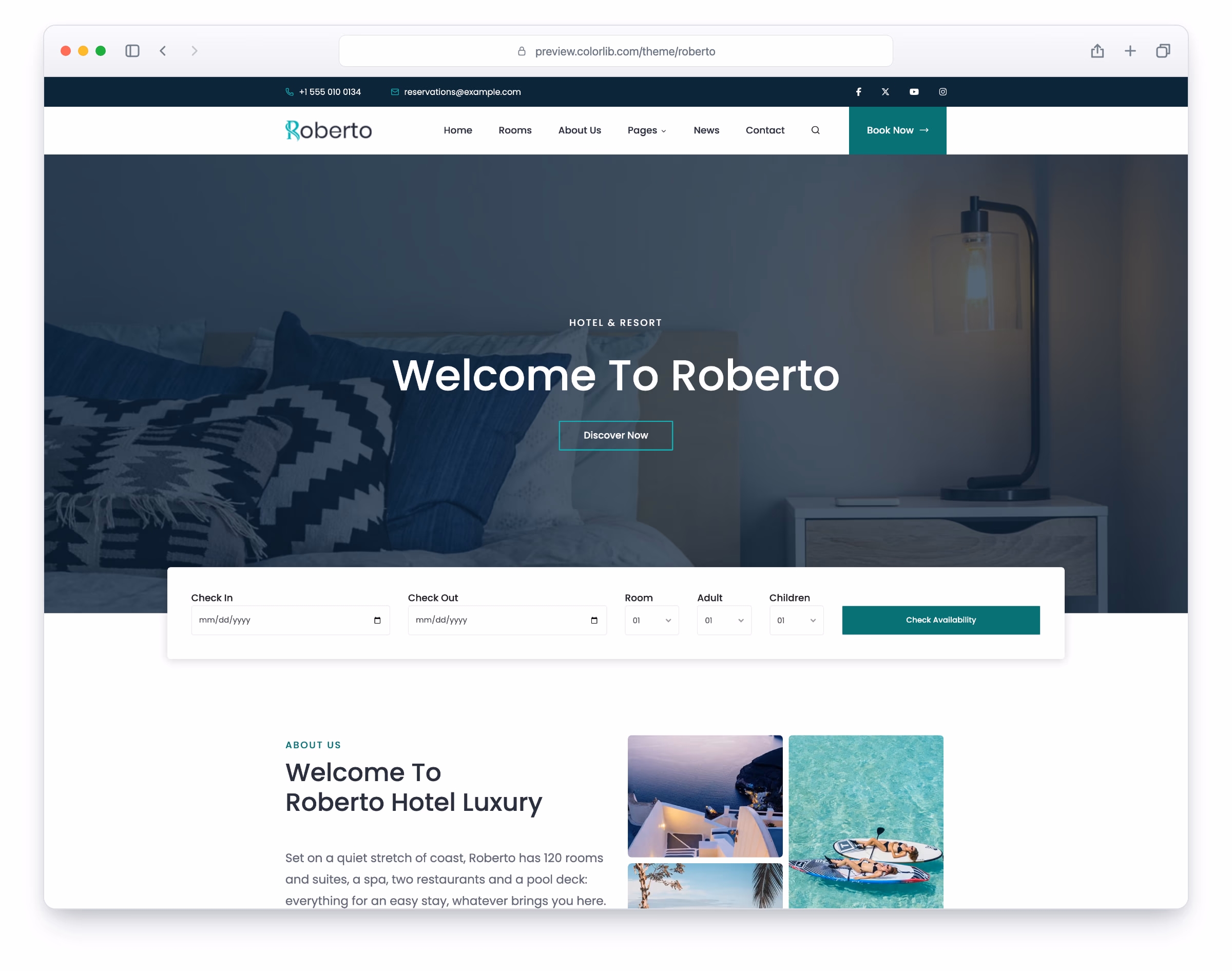 Roberto website template