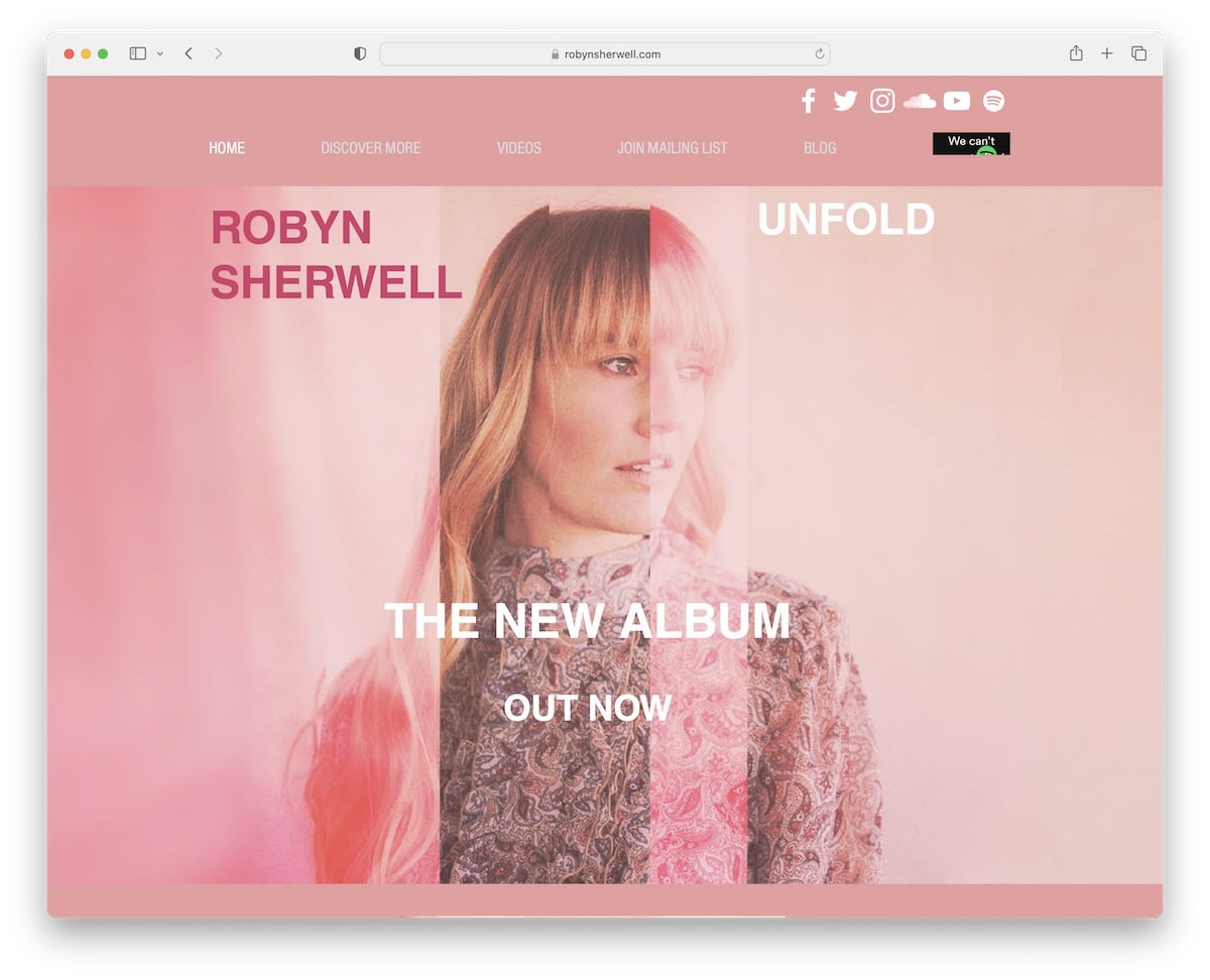 robyn sherwell singer website