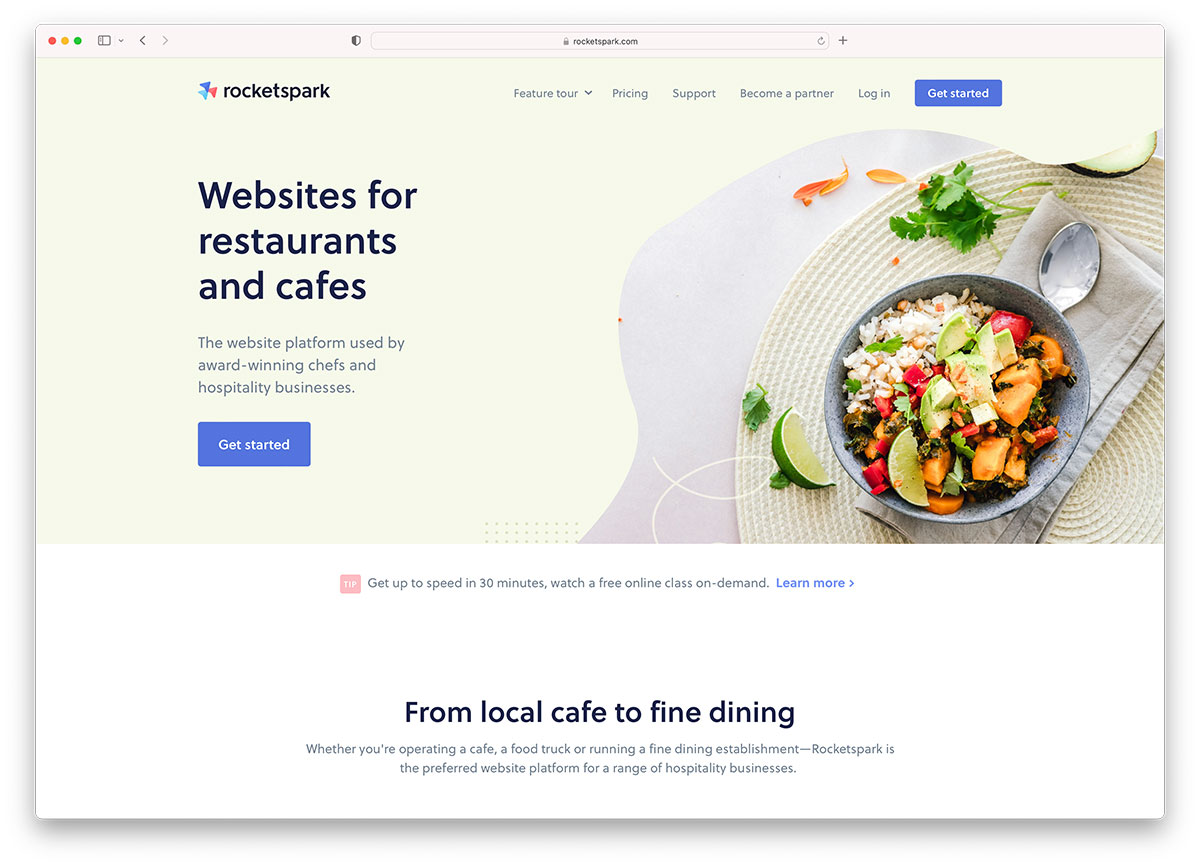 rocketspack - restaurant website builder