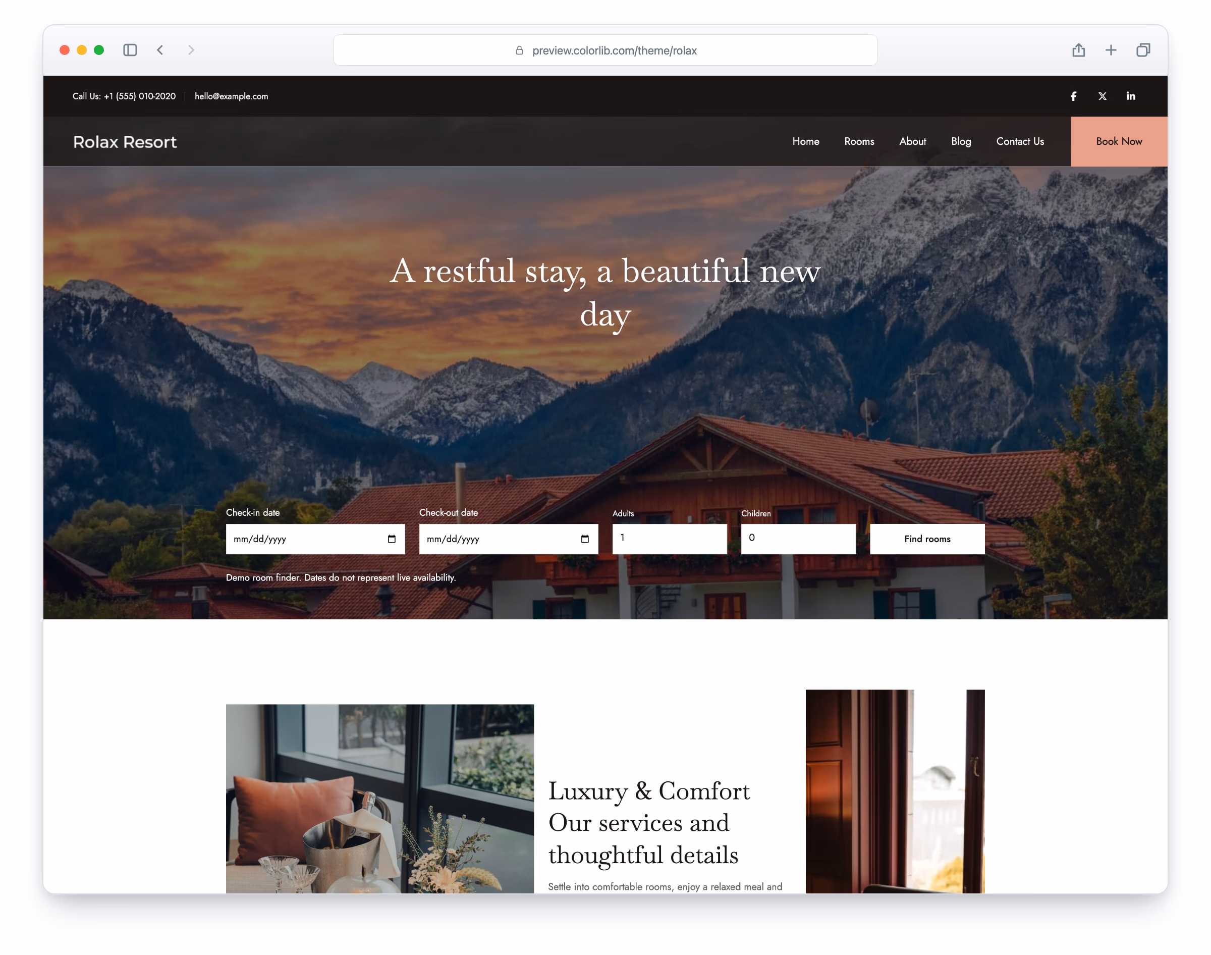 Rolax website template