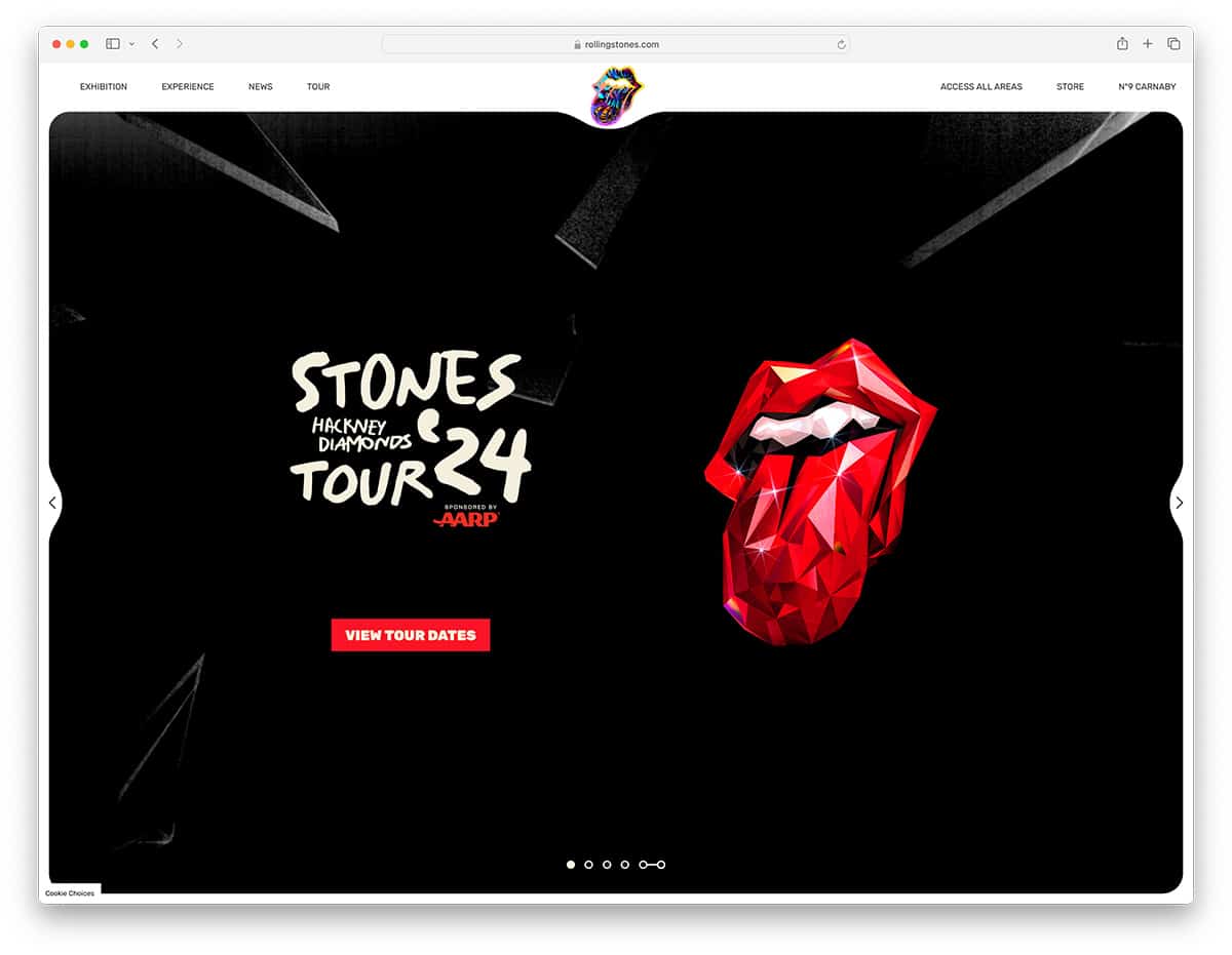rollingstones - rock ban WordPress website