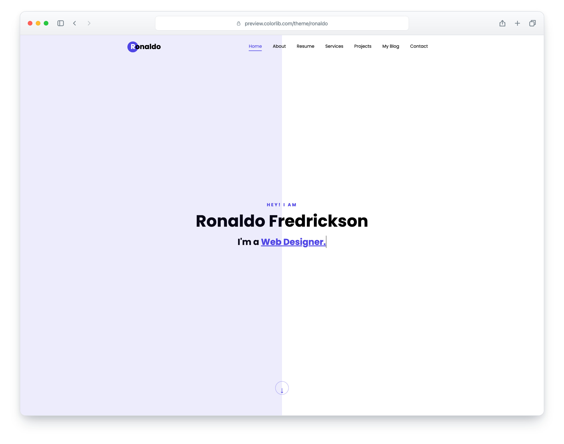 Ronaldo website template