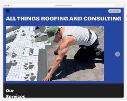 Roofing company website examples