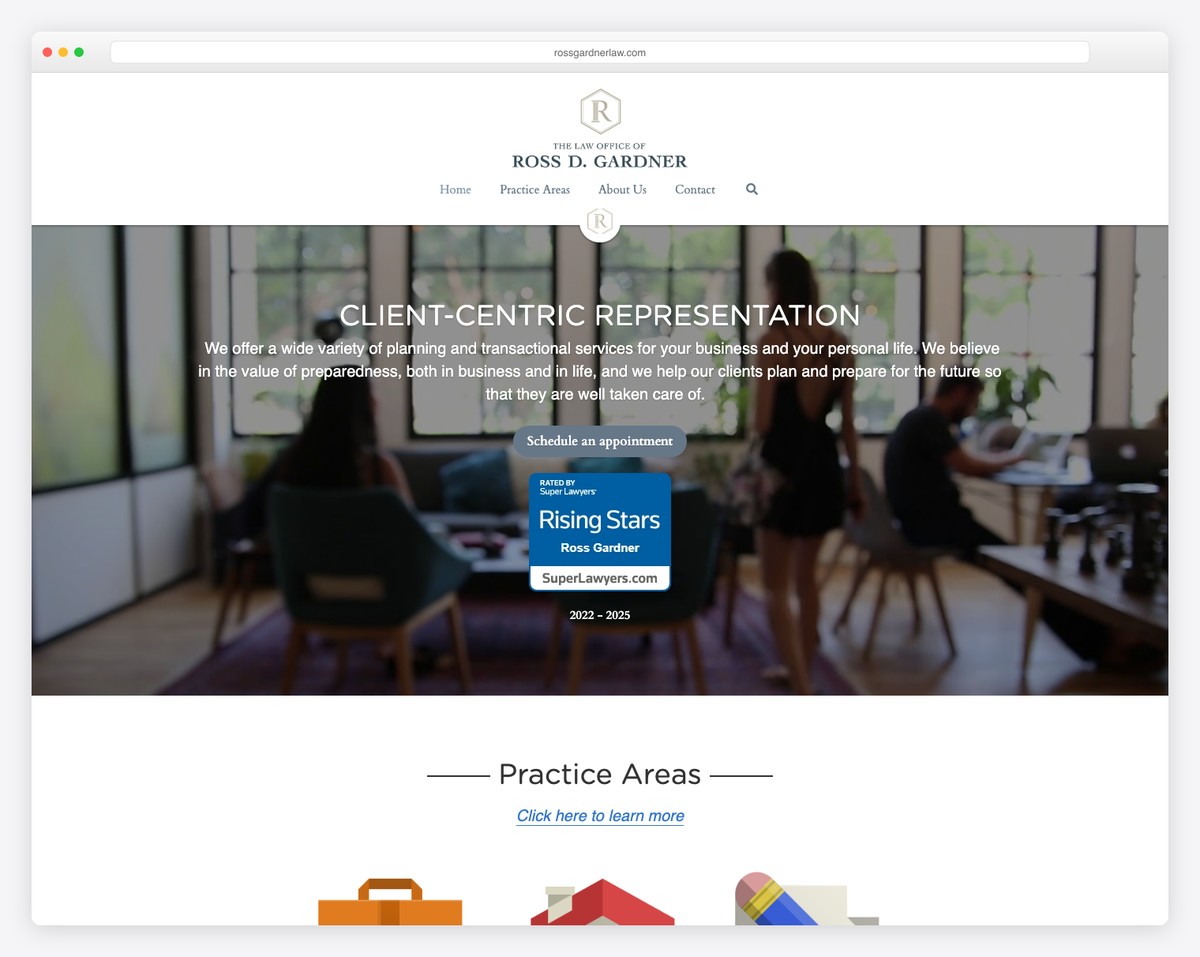 ross d gardner lawyer website