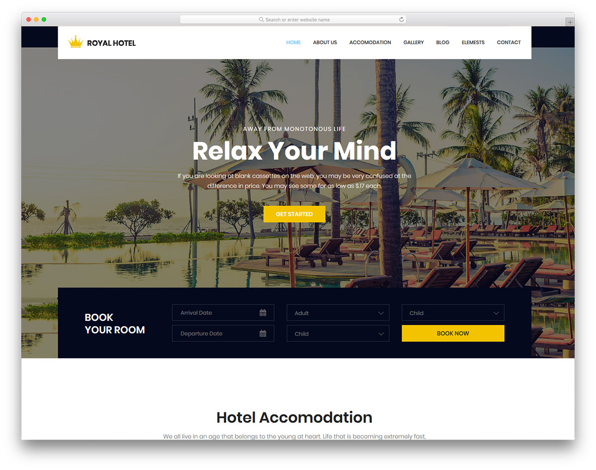 30 Top Free Hotel Website Templates To Attract Millennials Colorlib