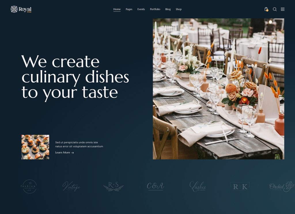 Royal Event - Catering & Wedding Theme