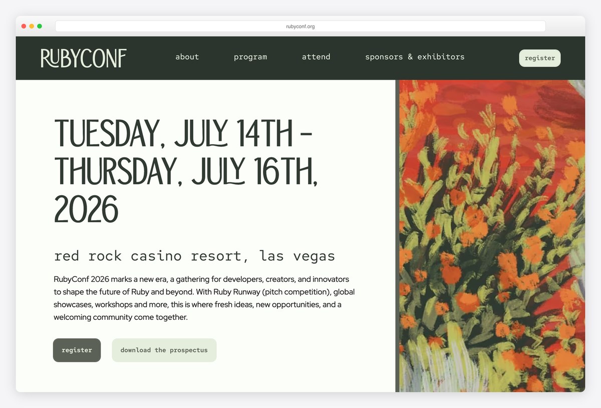 RubyConf conference website