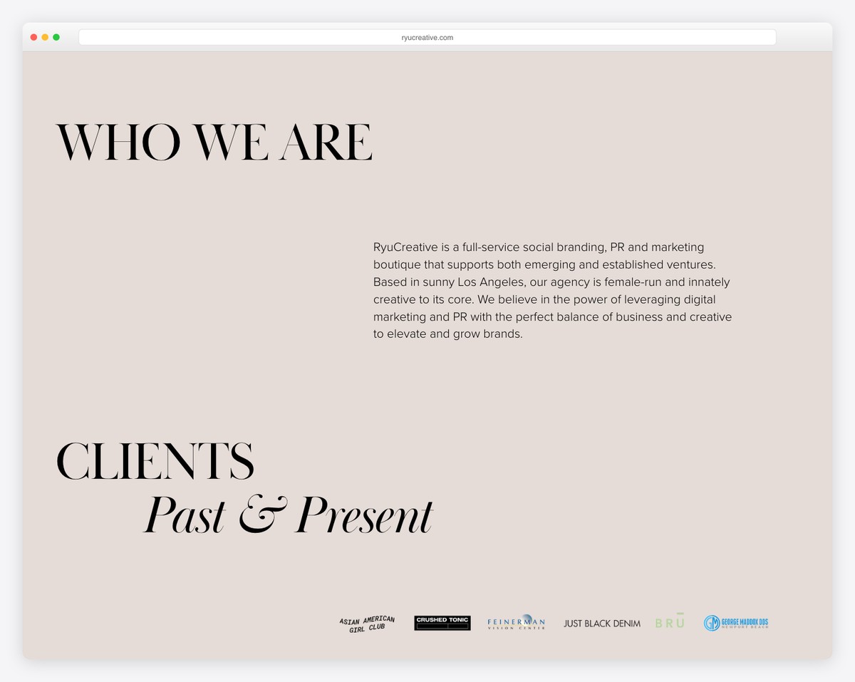 ryucreative about me page