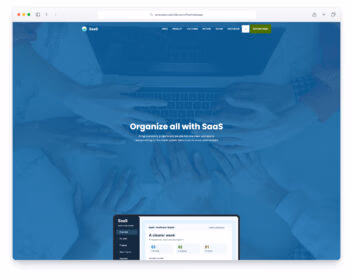 SaaS website template