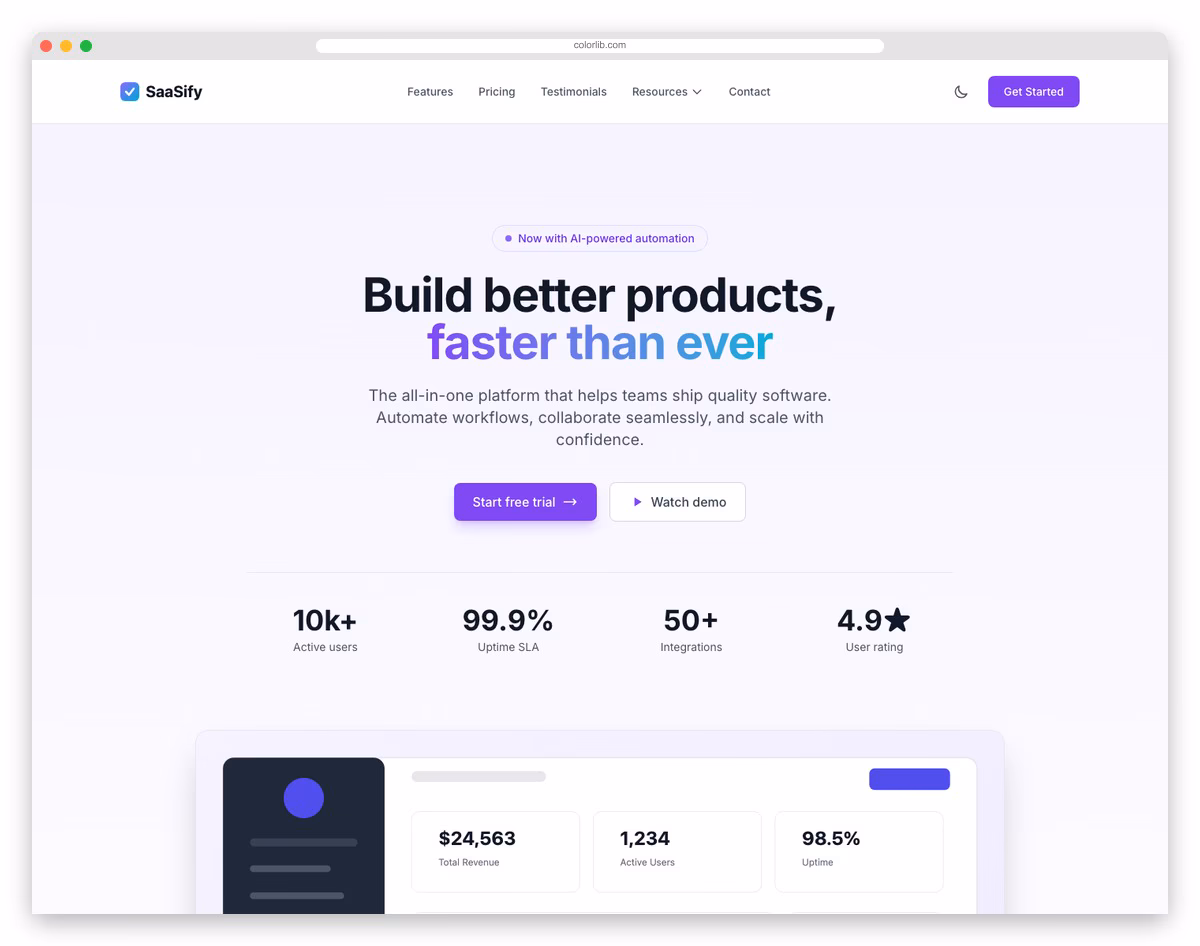 SaaSify - Astro and Tailwind CSS Template