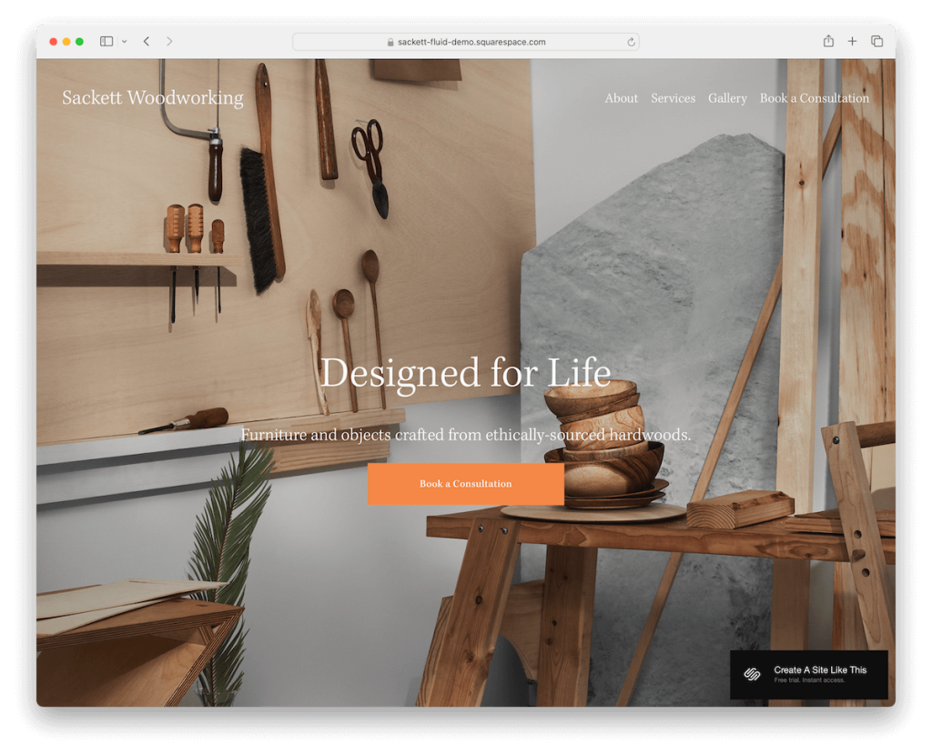 sackett squarespace interior design template