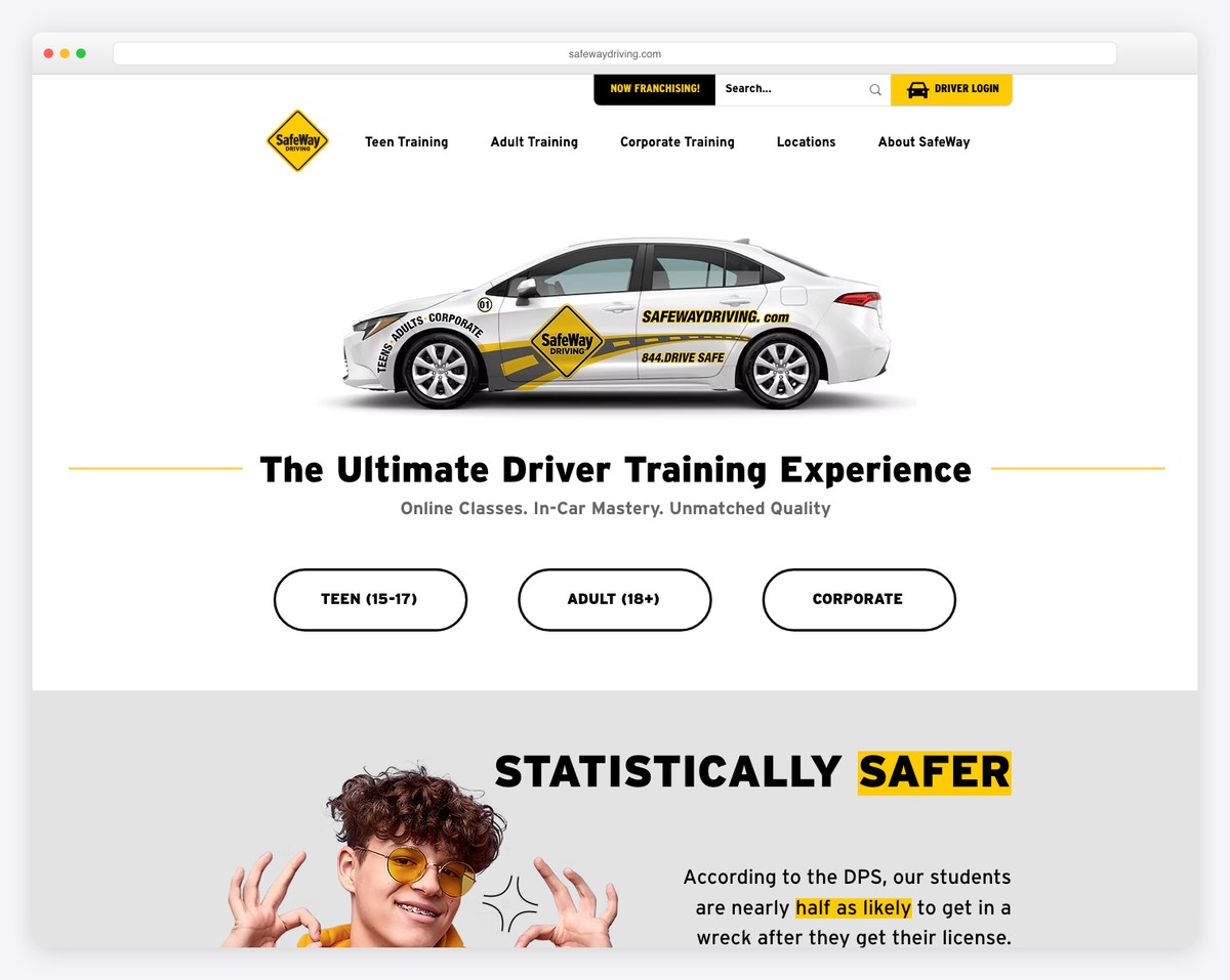 safeway driving website example