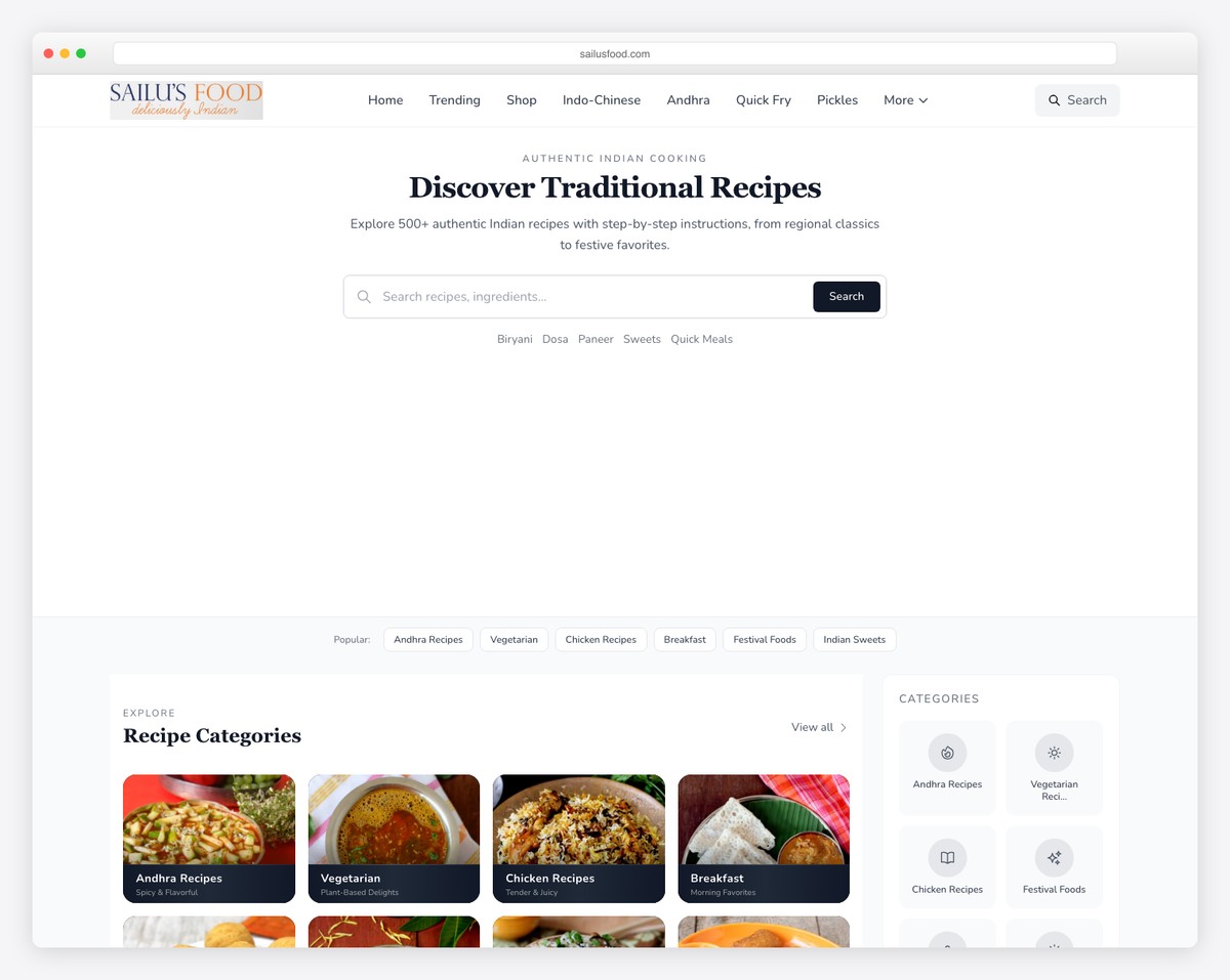 sailus food recipe blog