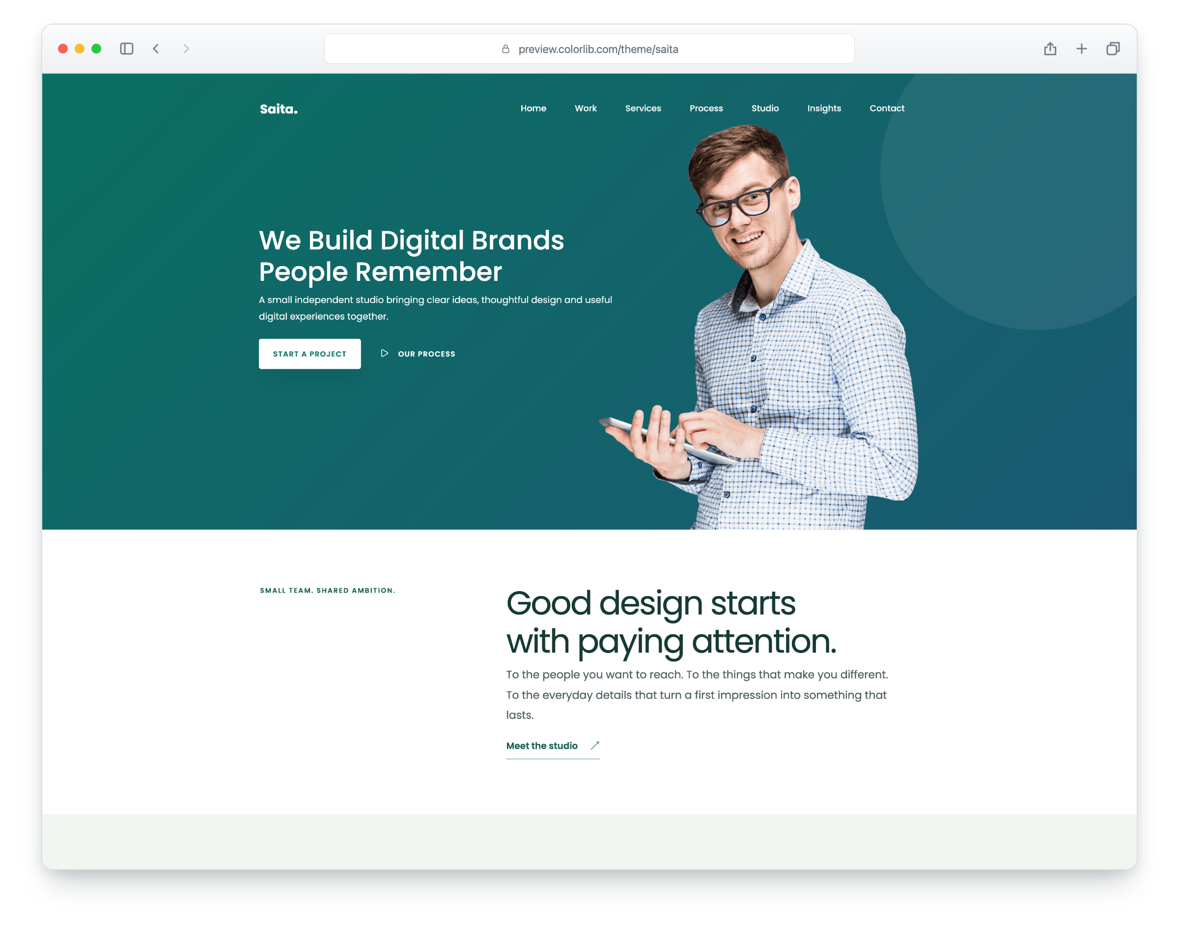 Saita website template