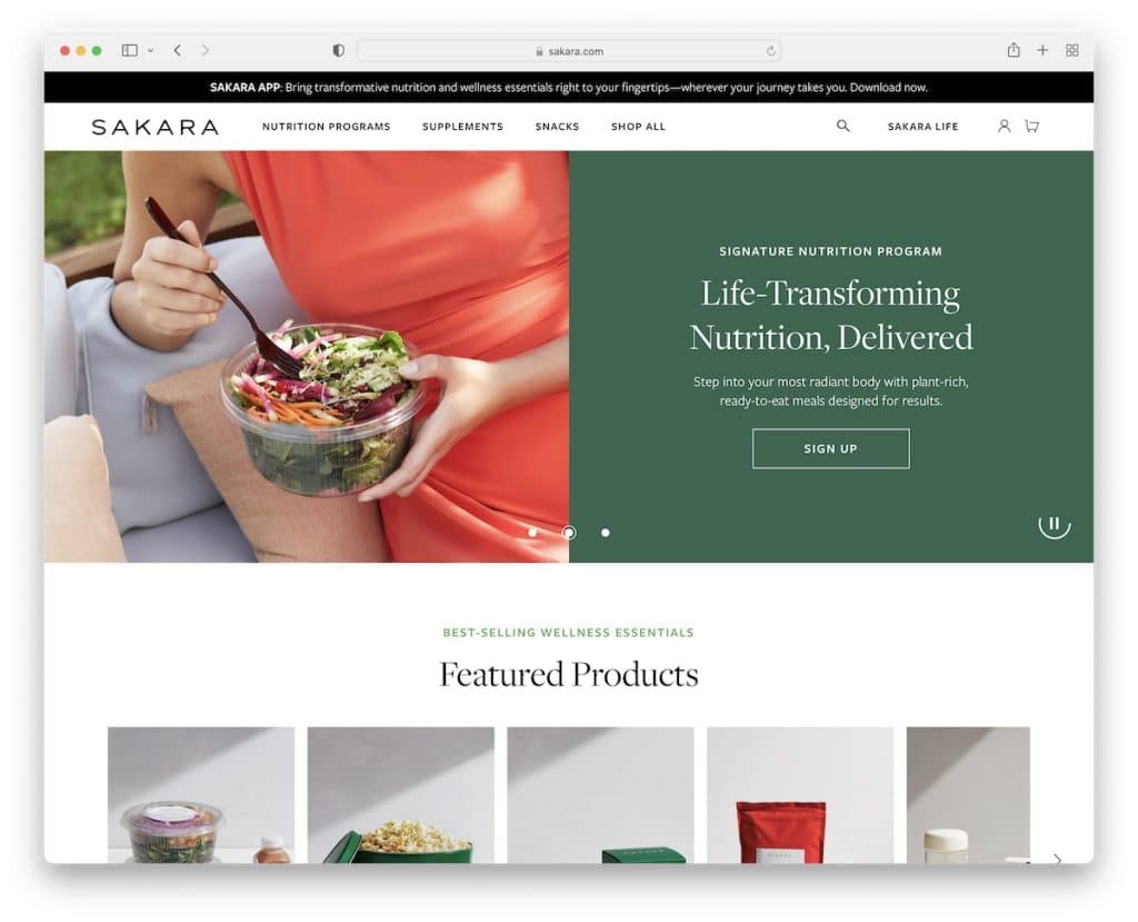 sakara food website