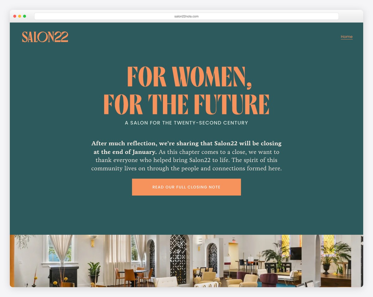 salon22 website example