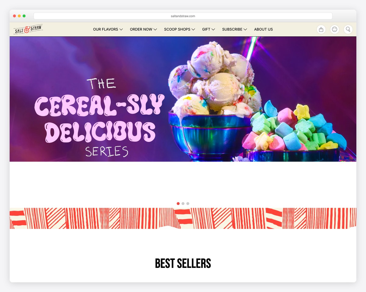 salt and straw small business website example