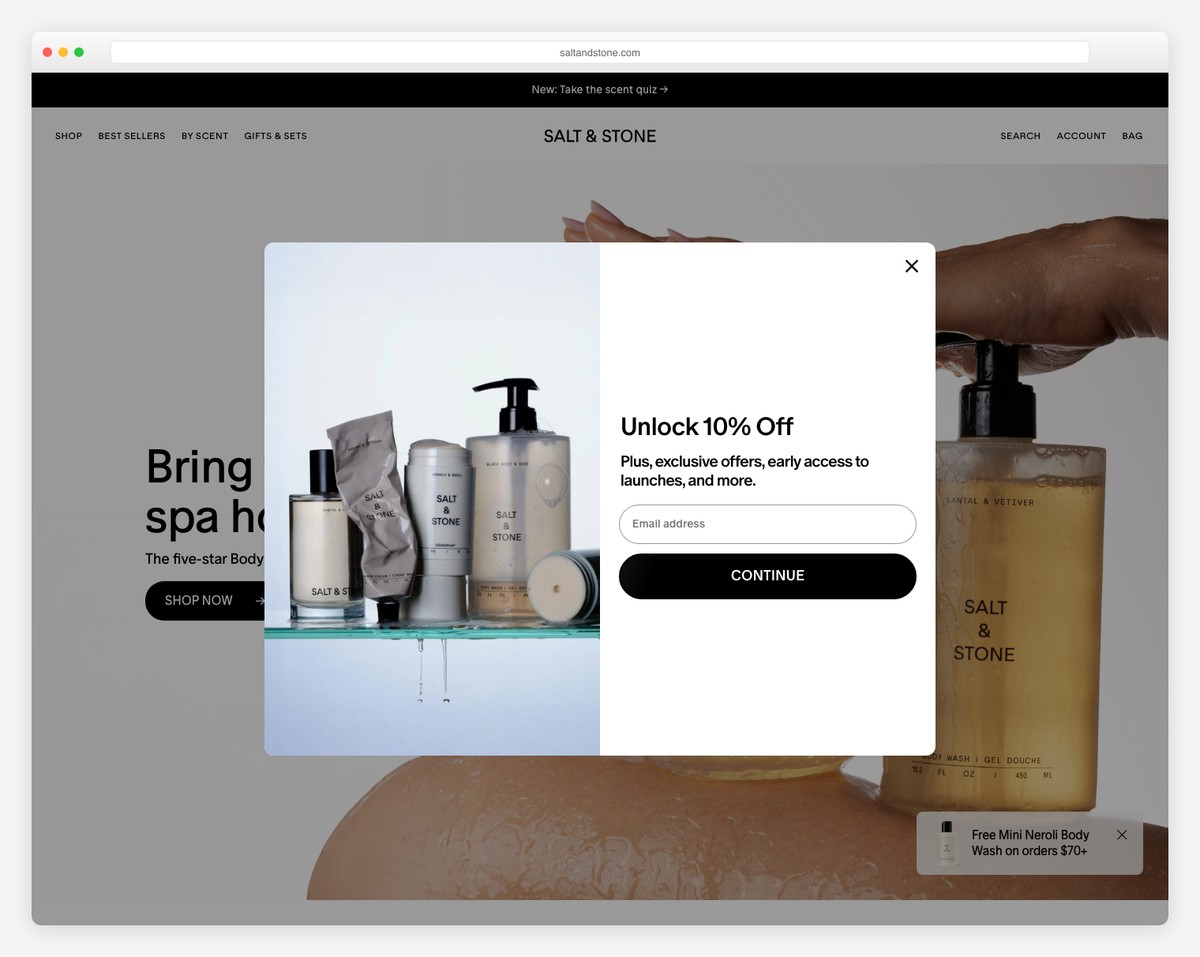 salt & stone website example