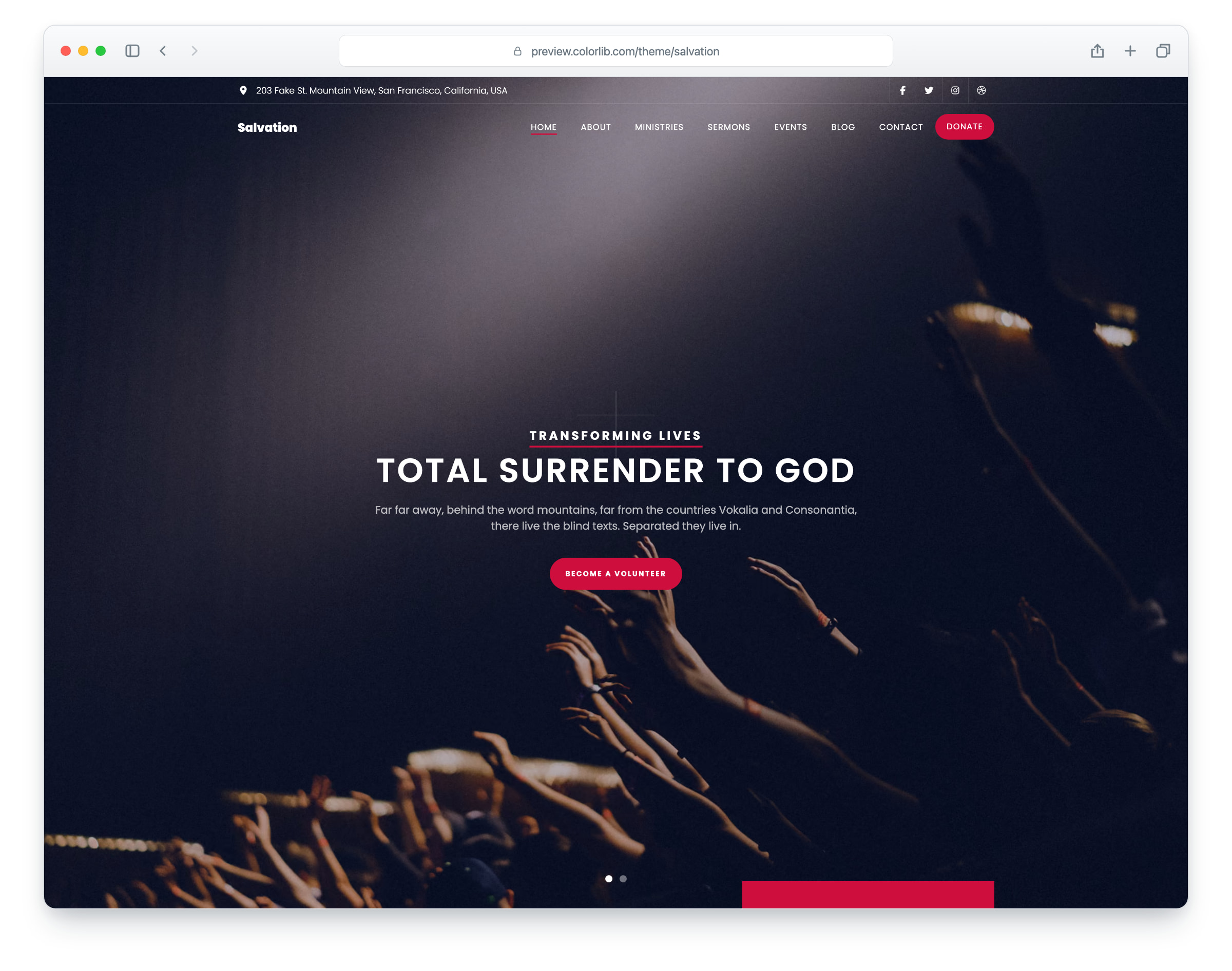 Salvation website template