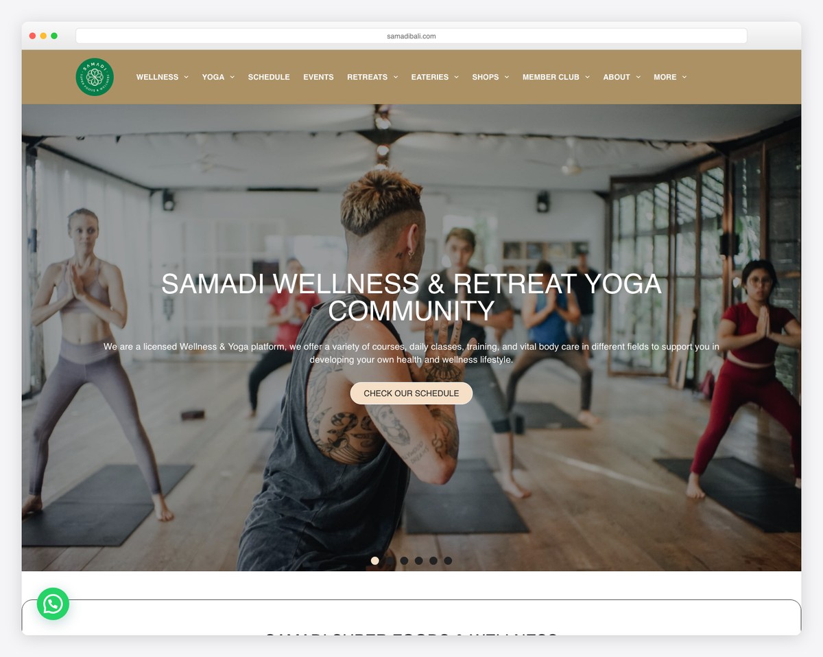 samadi bali yoga website