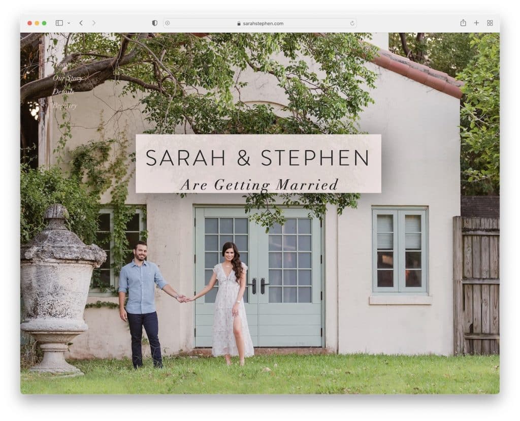 sarah and stephen wedding website