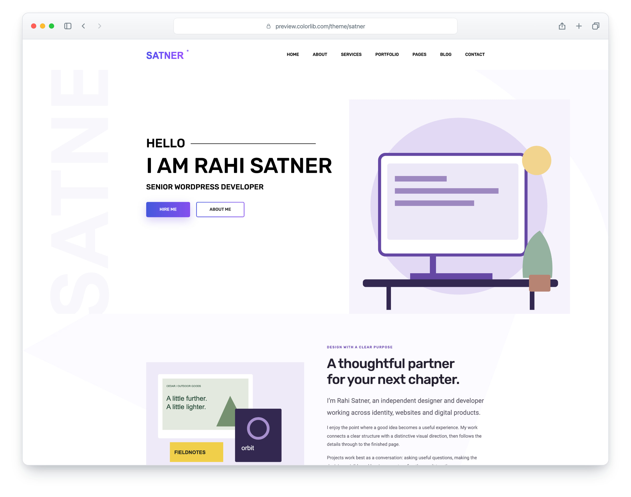 Satner website template