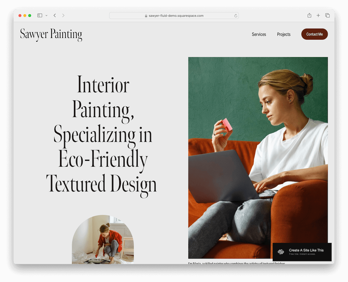 sawyer squarespace architect template