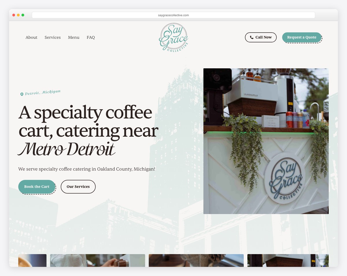 say grace collective website example