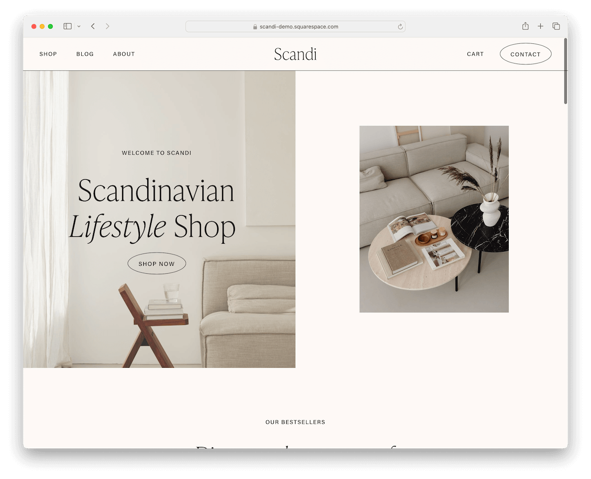 scandi squarespace designer template