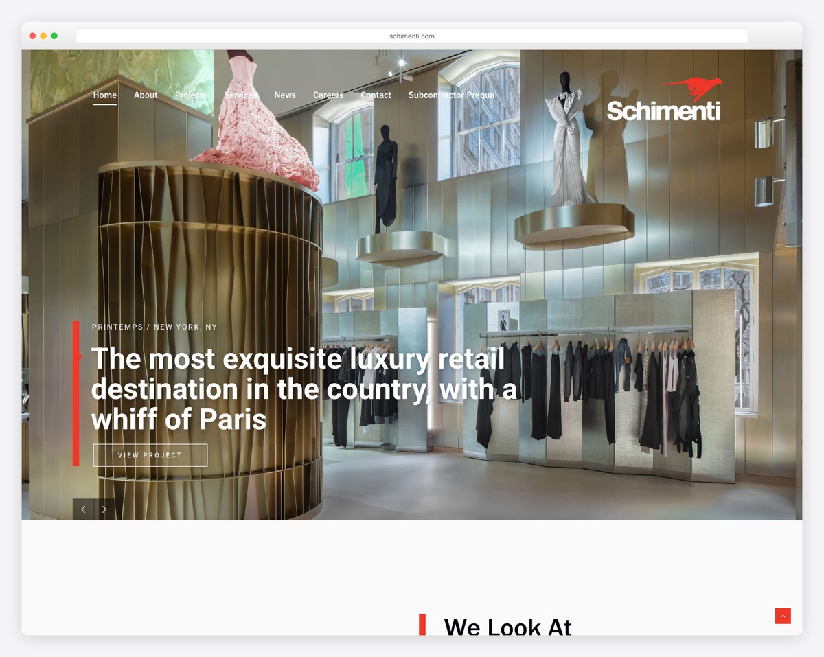schimenti construction website example