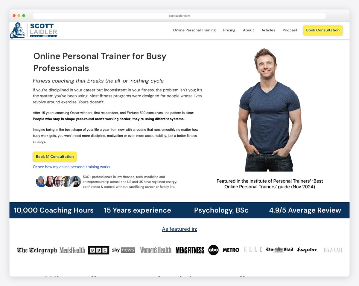 scott laidler website example