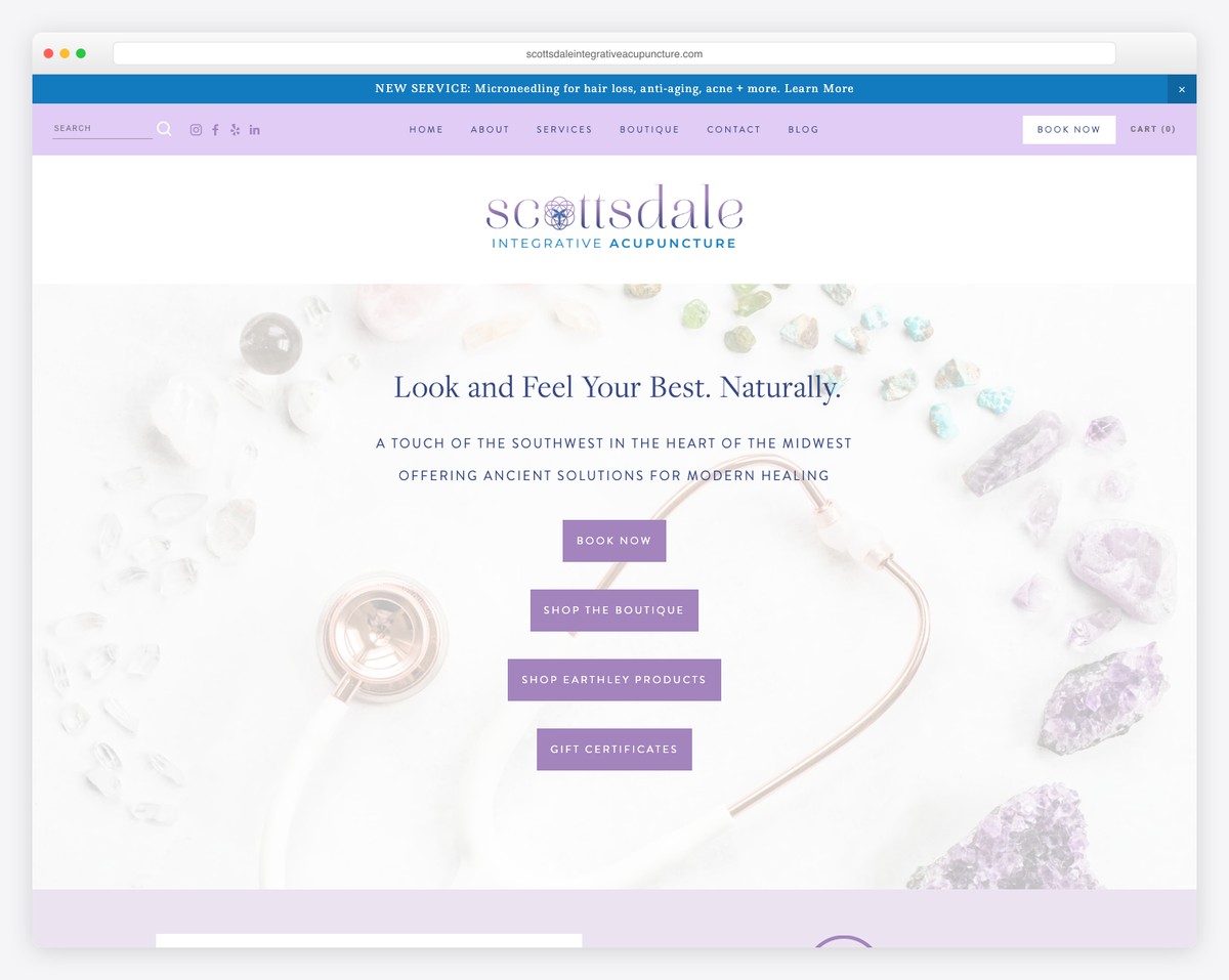 scottsdale integrative acupuncture website example
