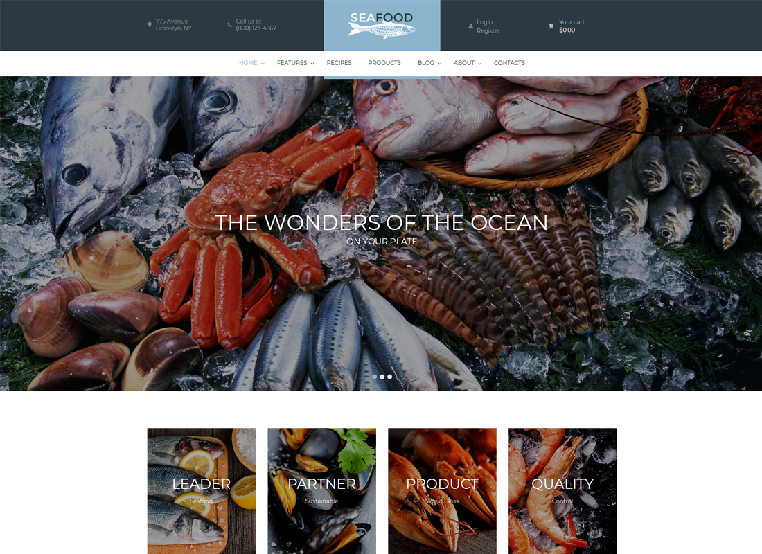 Seafood Company & Restaurant WordPress Theme
