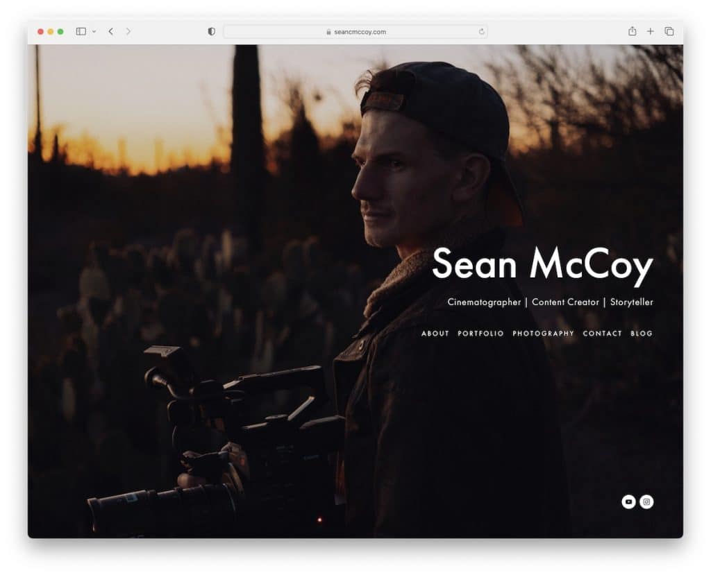 sean mccoy squarespace photography example