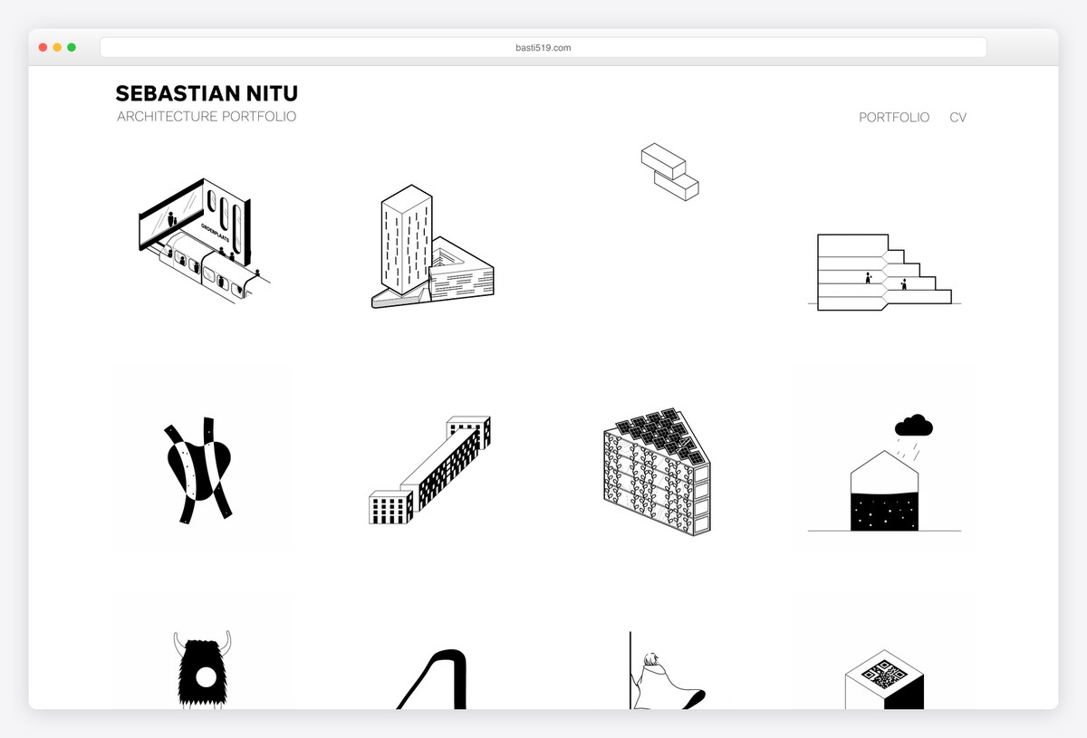 Sebastian Nitu architecture portfolio website