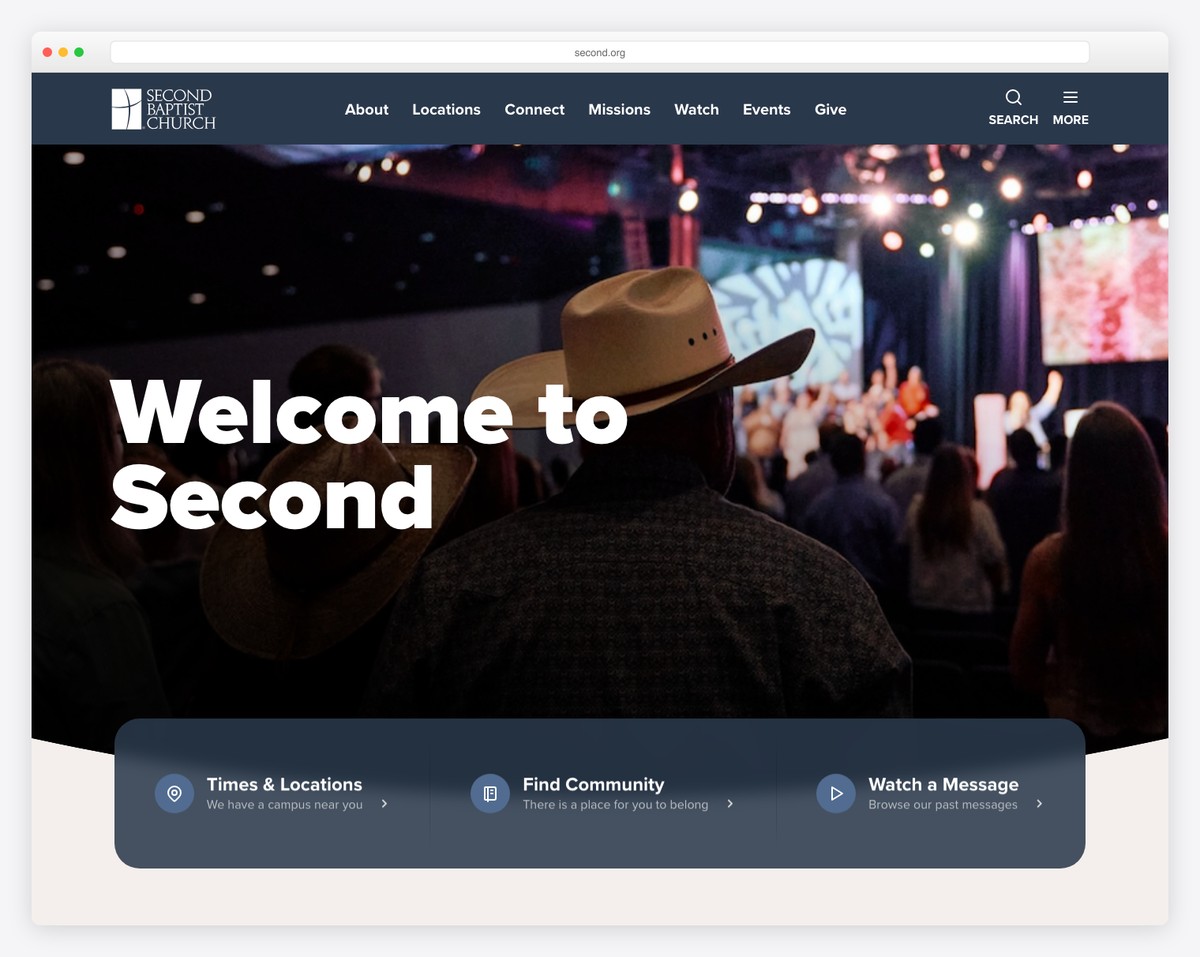 second baptist church website