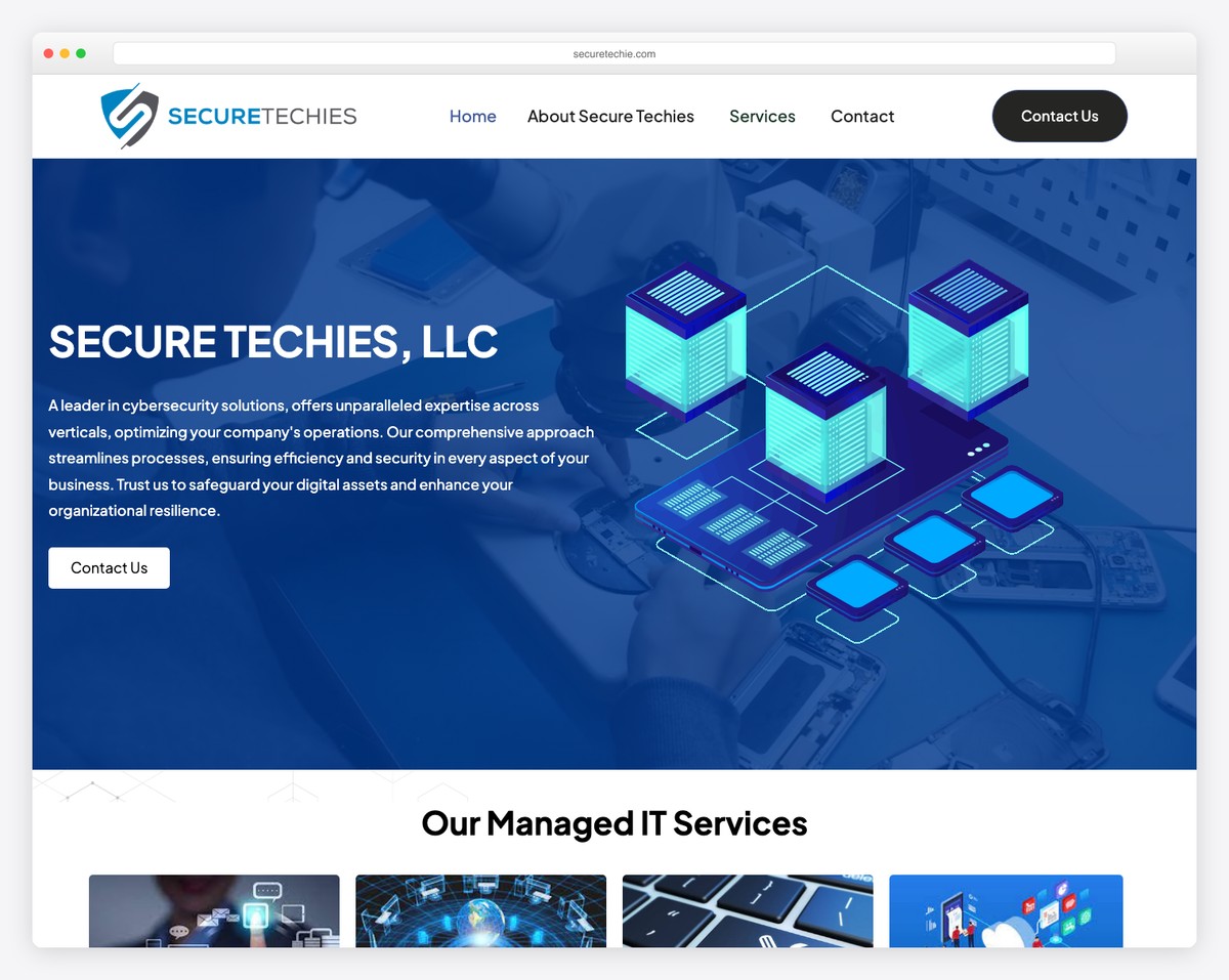 secure techies website example